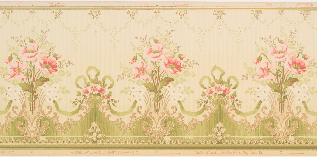 Fryz (USA), 1900–15 autorstwa Gledhill Wall Paper Co.
