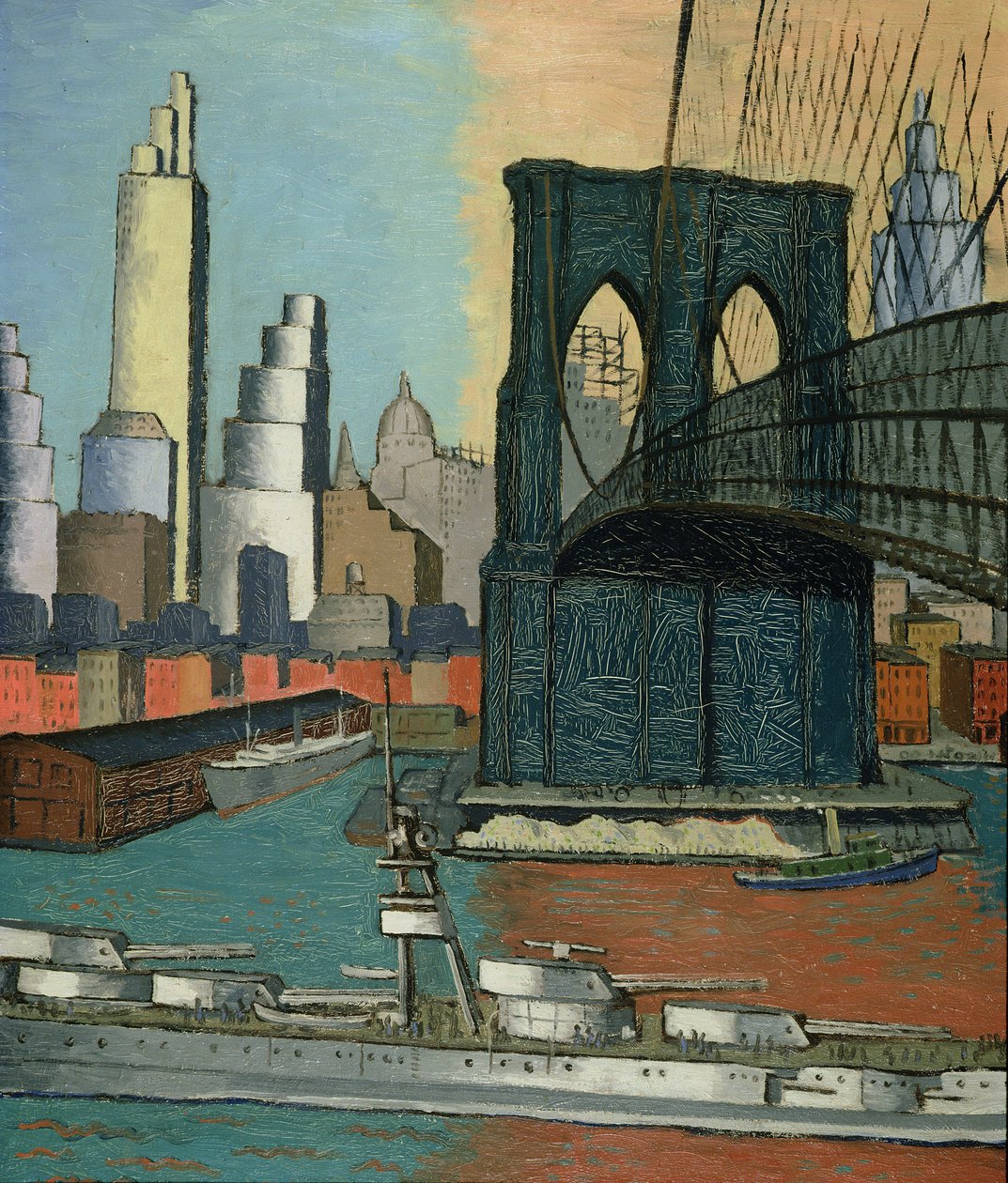 Wieża Mostowa, 1929 autorstwa Glenn O Coleman