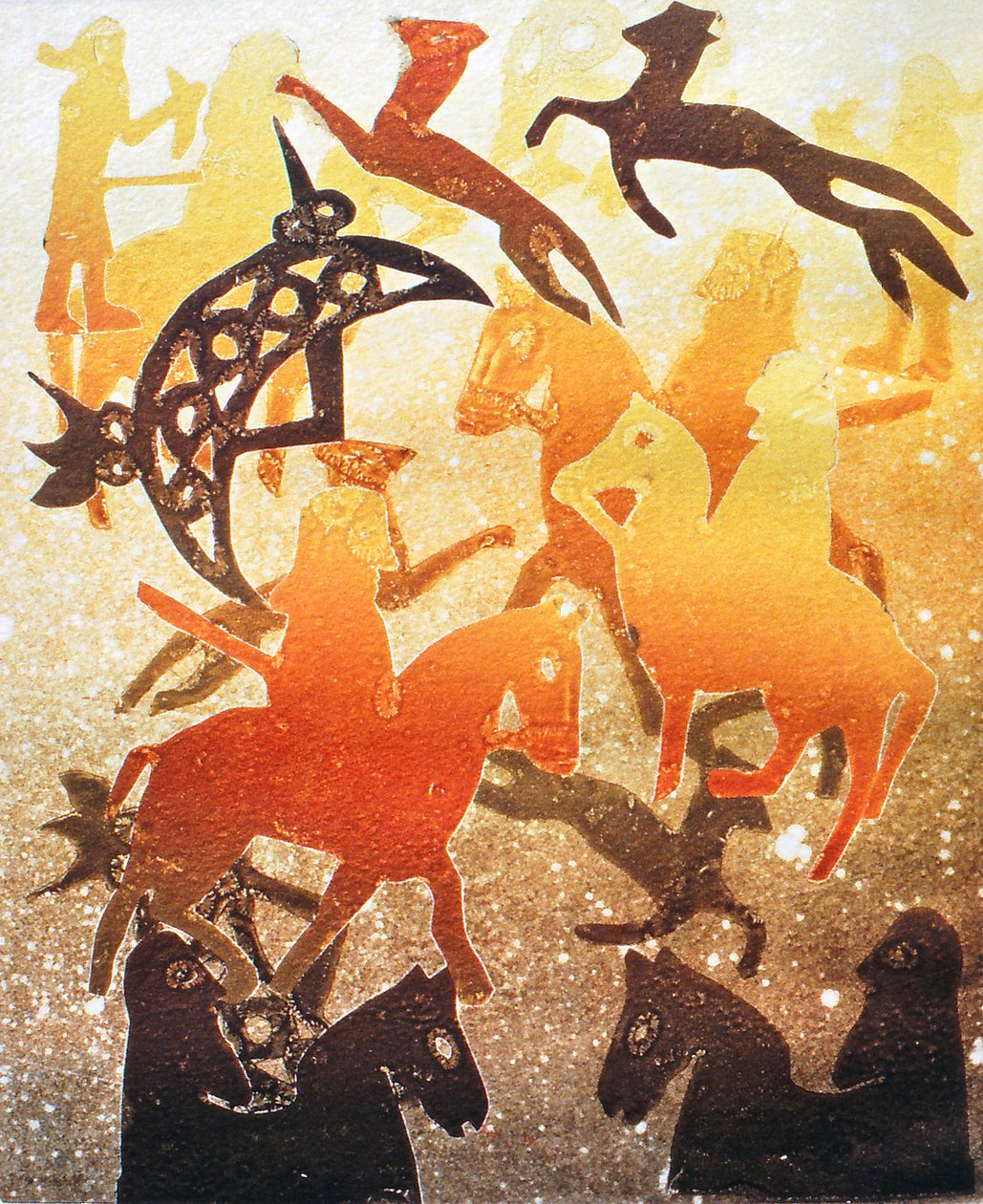 Pictish Hunt 2000 (monodruk) autorstwa Gloria Wallington