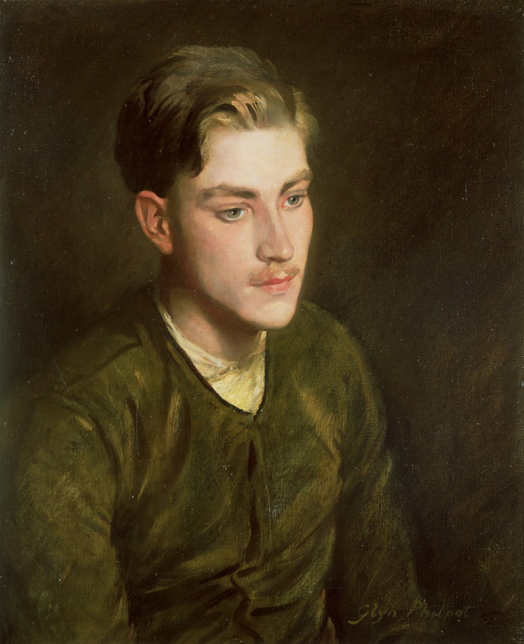 Mężczyzna w latającej kurtce, 1916 autorstwa Glyn Warren Philpot