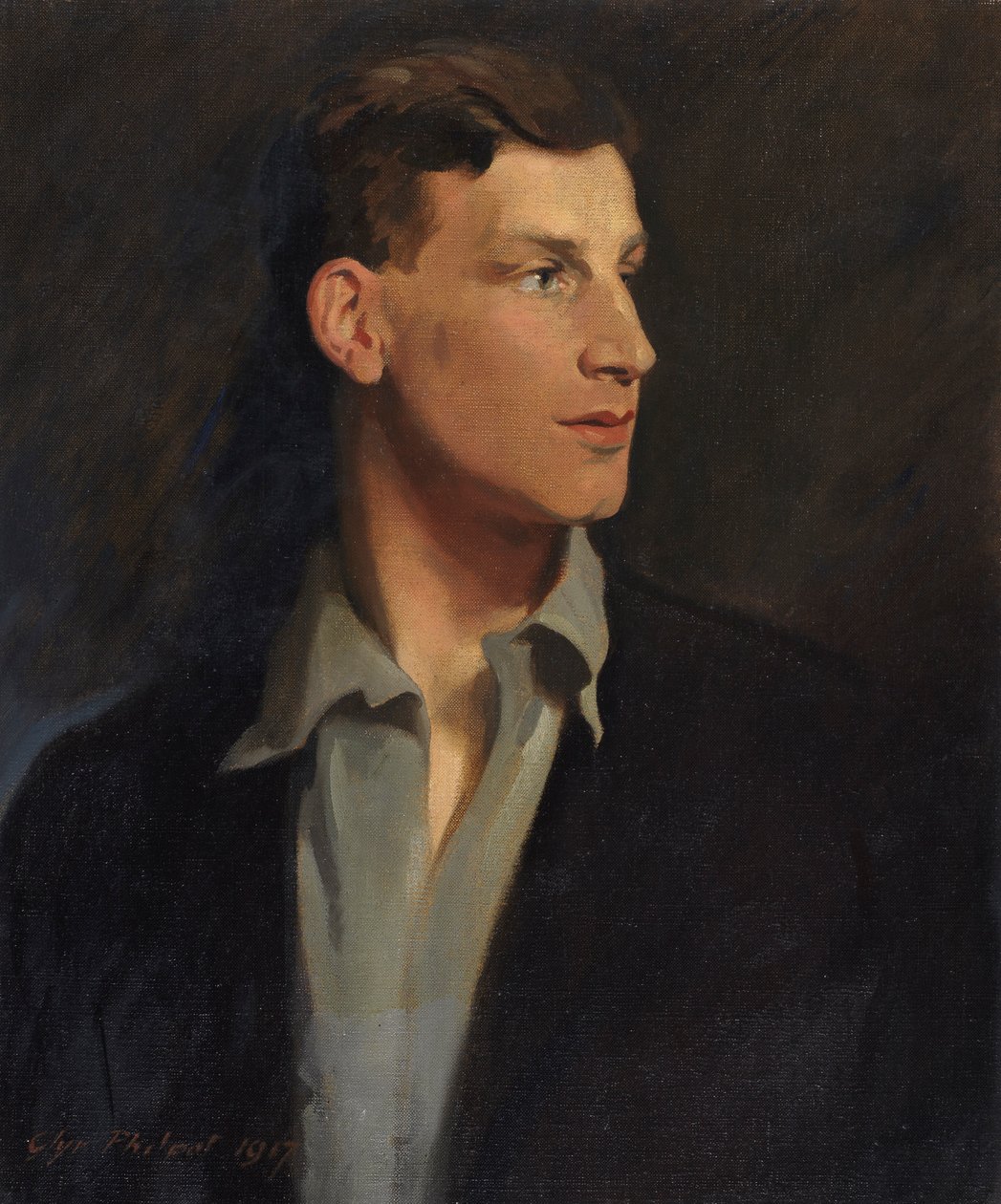 Portret Zygfryda Sassoona (1886-1967) 1917 autorstwa Glyn Warren Philpot