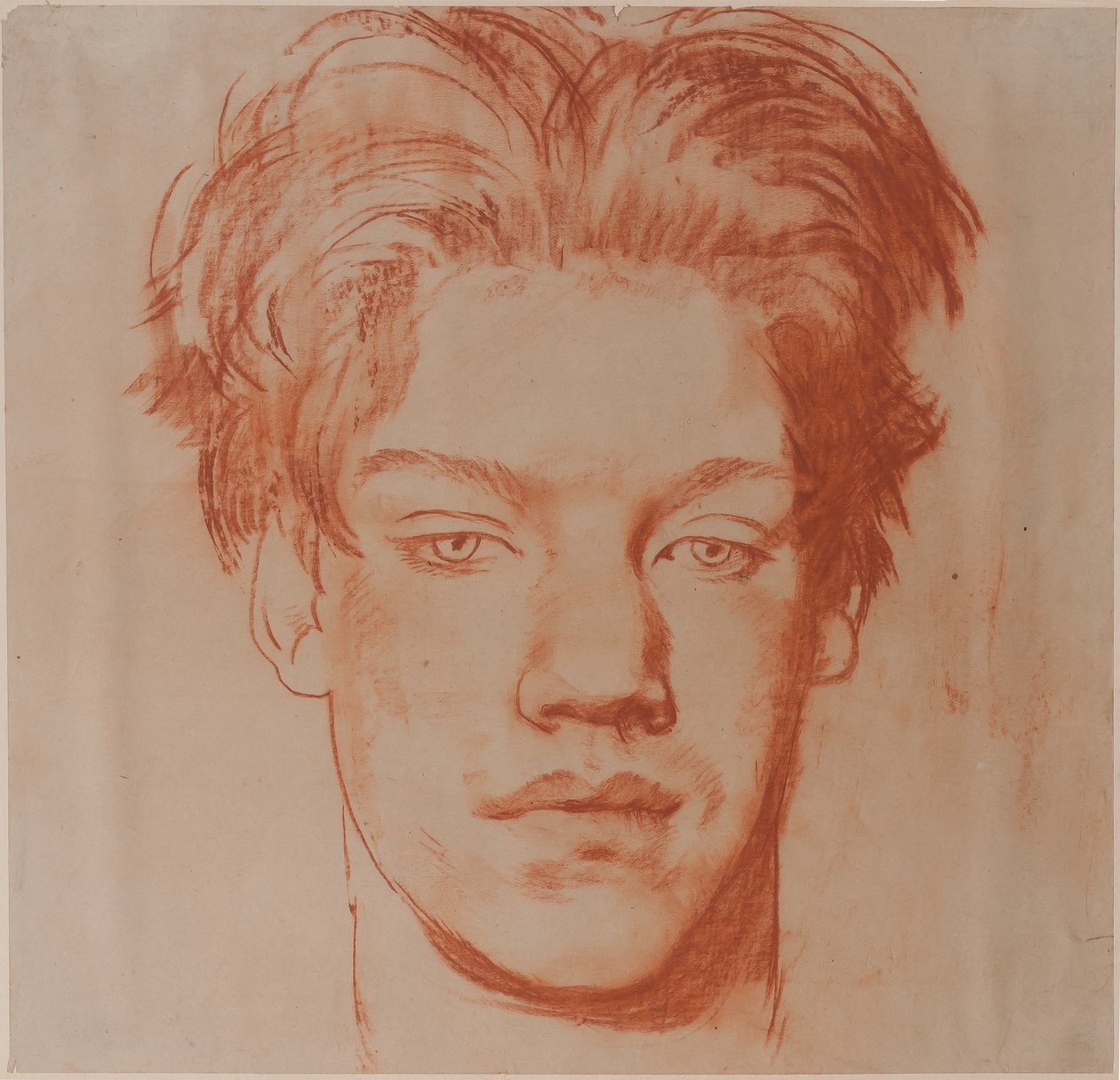 Głowa młodzieńca (czerwona kreda) autorstwa Glyn Warren Philpot