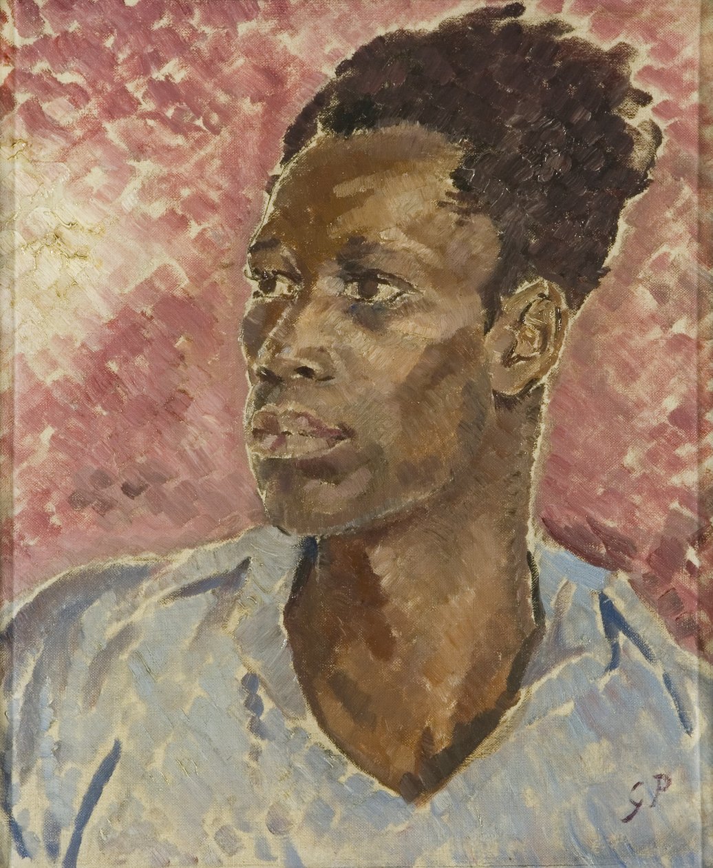 Głowa czarnego, ok. 1935 (olej na płótnie) autorstwa Glyn Warren Philpot