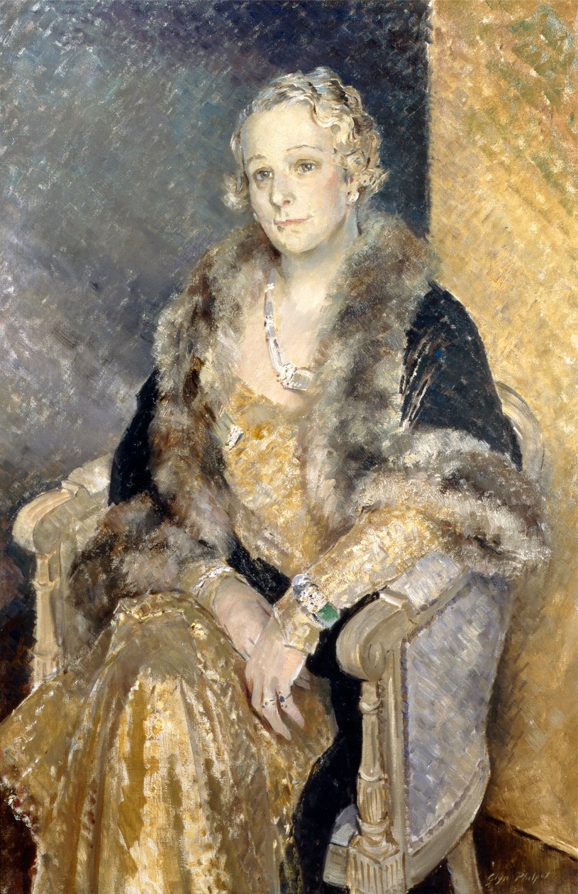 Portret pani Shirley Woolmer, ok. 1933-34 (olej na płótnie) autorstwa Glyn Warren Philpot