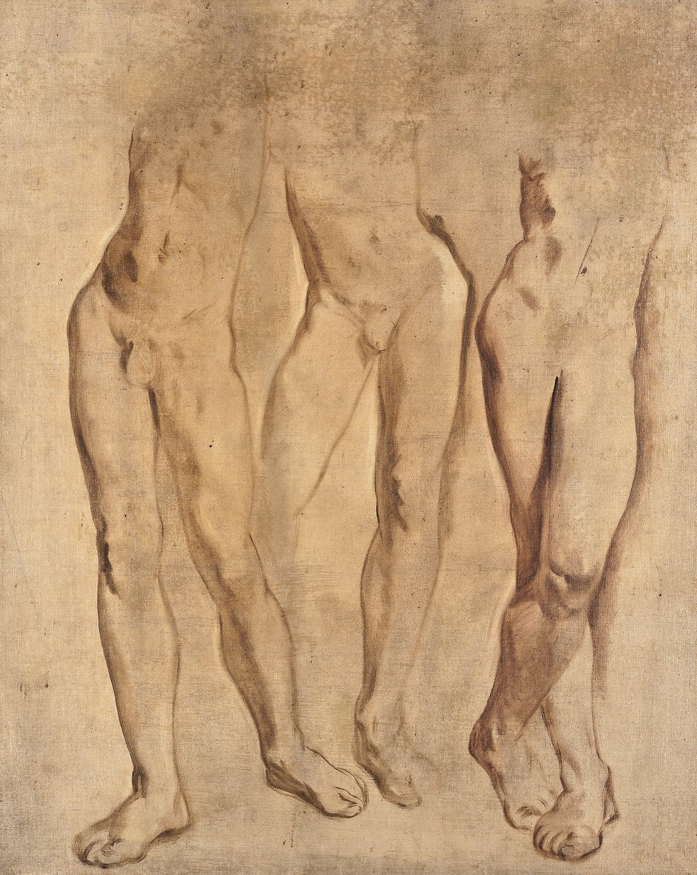 Trzy studia aktu męskiego, ok. 1930 r. 1923-24 (olej na płótnie) autorstwa Glyn Warren Philpot
