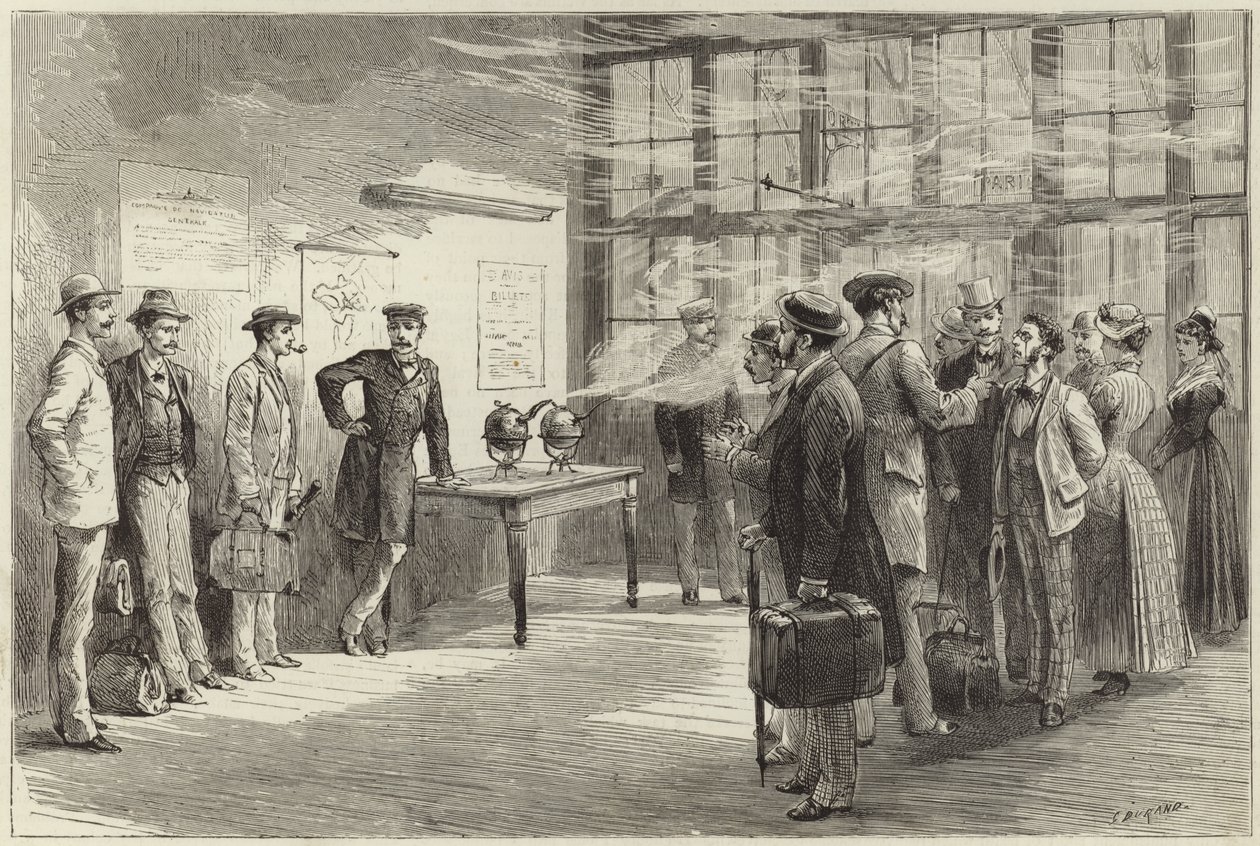 Cholera w Europie (rycina) autorstwa Godefroy Durand