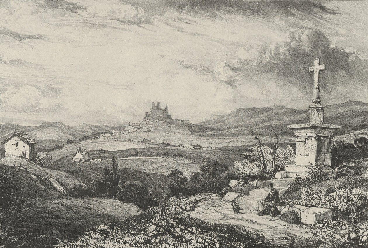 Zamek Larderole, 1832. autorstwa Godefroy Engelmann