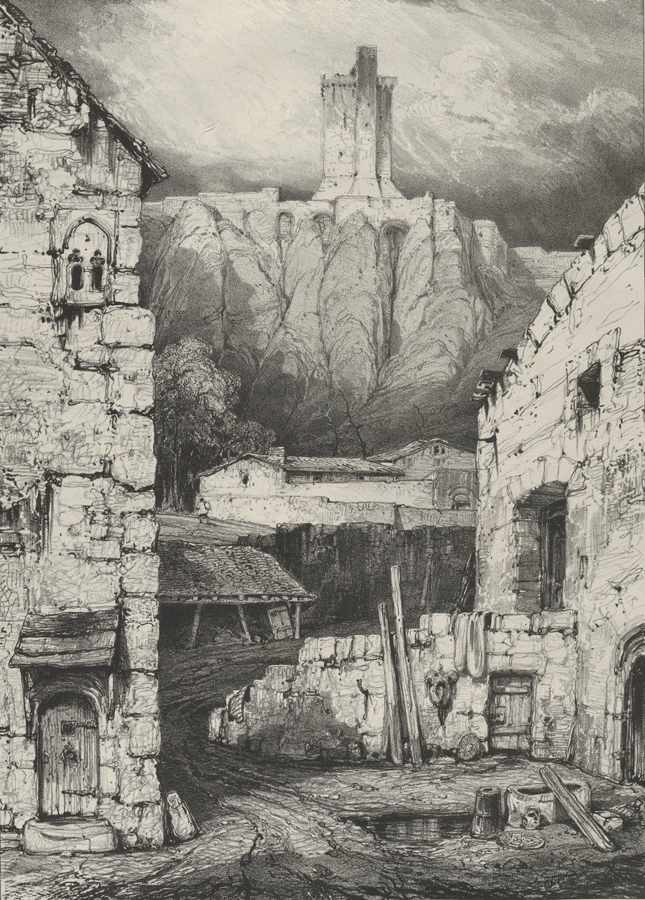 Lochy Château de Polignac, 1830. autorstwa Godefroy Engelmann
