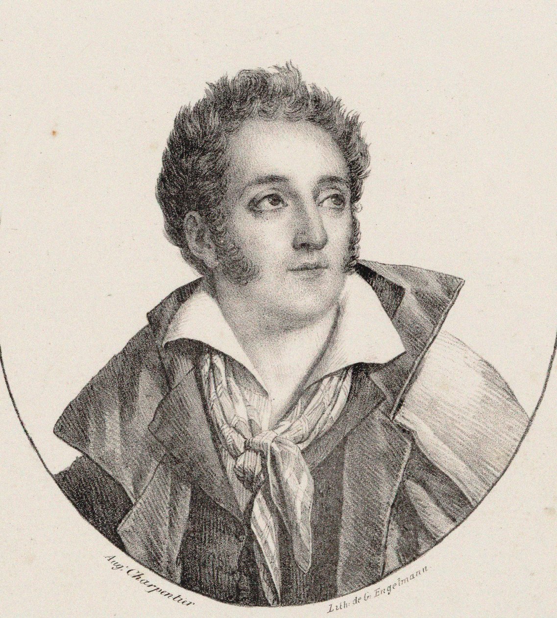 Portret kompozytora François Charles Mansui 1785-1847. autorstwa Godefroy Engelmann