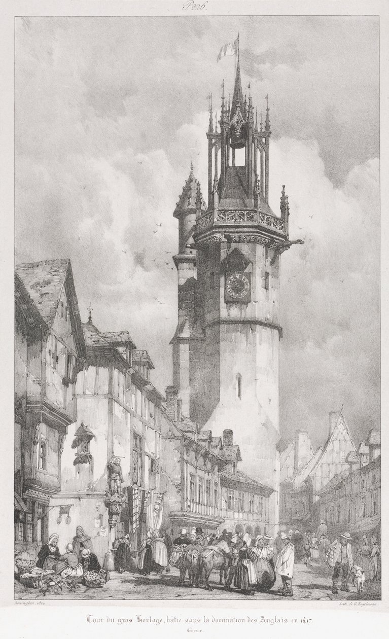 Malownicze i romantyczne podróże w starożytnej Francji, Normandia: Tour du Gros-Horlage, Évreux autorstwa Godefroy Engelmann