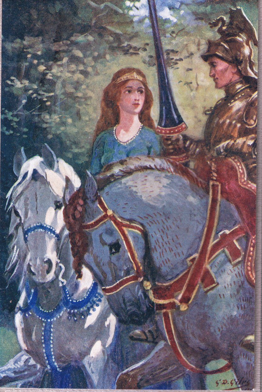 Rym Radosnej Straży: With her through the Lyonesse I rode, z Poems of Adam Lindsay Gordon opublikowane przez T. N. Foulis, 1912 autorstwa Godfrey Douglas Giles