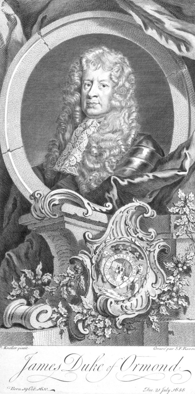 James Butler, 1. książę Ormonde (1610-88), ryty przez Simona Francois Raveneta (1706-74) autorstwa Godfrey Kneller