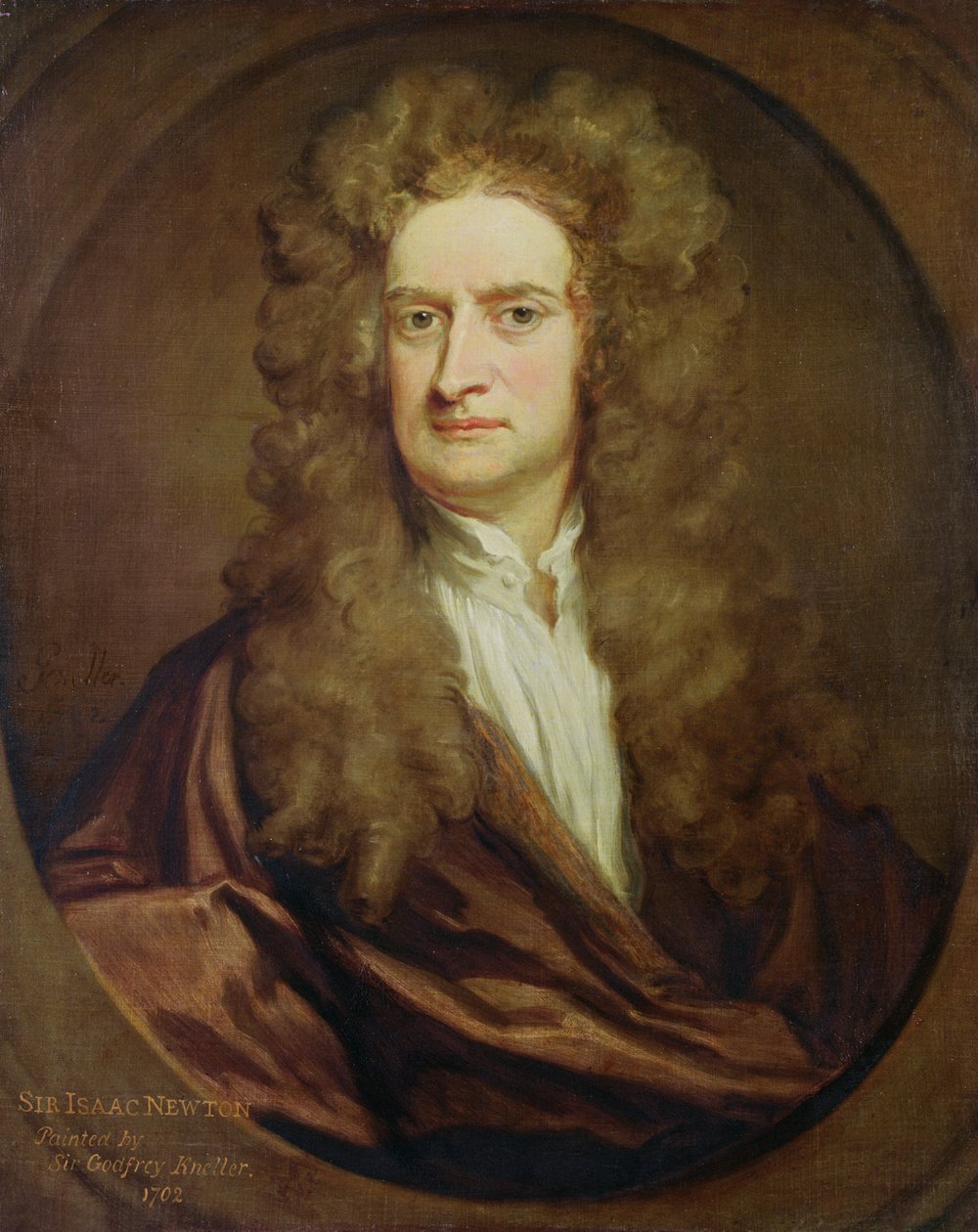 Portret Izaaka Newtona (1642-1727) 1702 autorstwa Godfrey Kneller