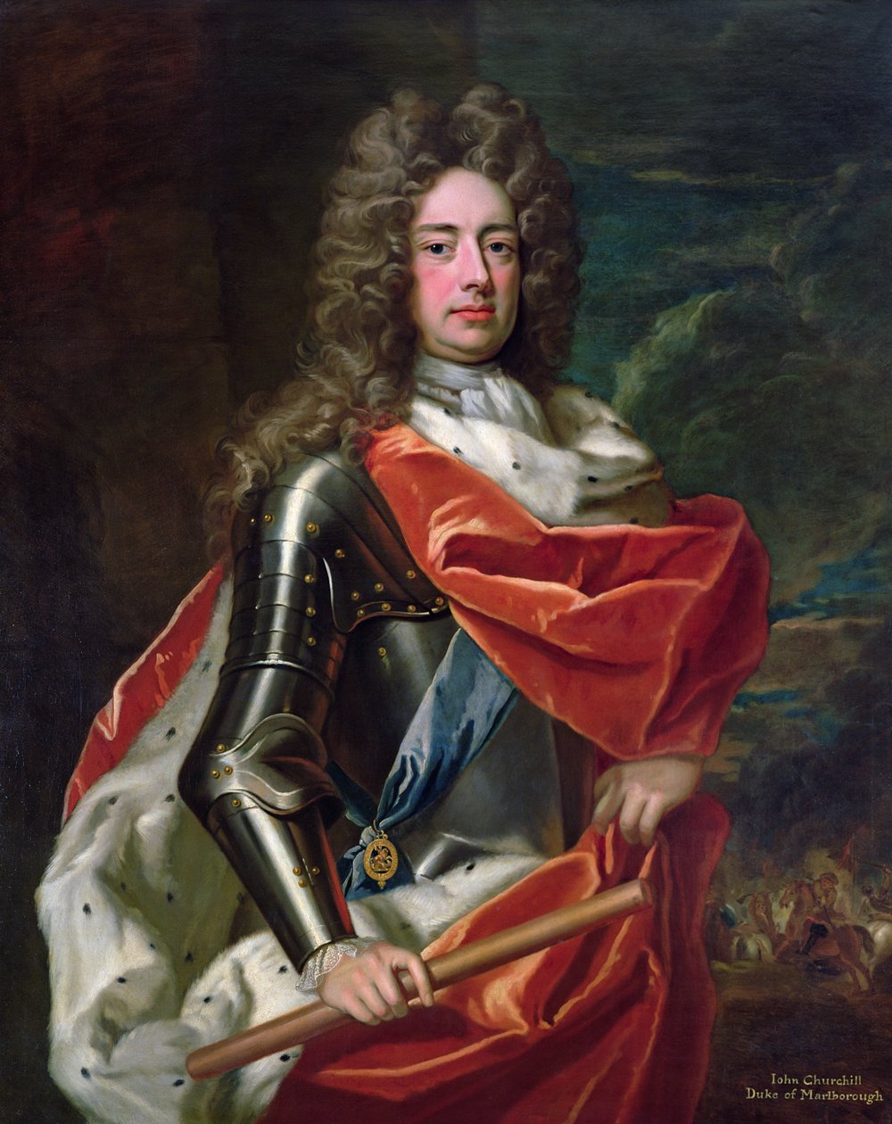 Portret Johna Churchilla (1650-1722) 1. księcia Marlborough autorstwa Godfrey Kneller