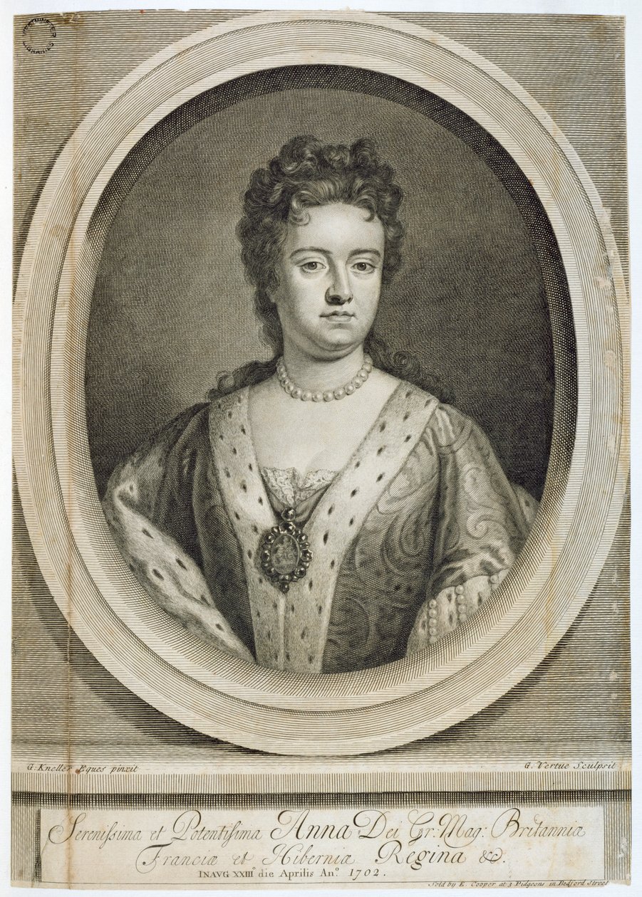 Królowa Anna (1665-1714), ryty przez George
