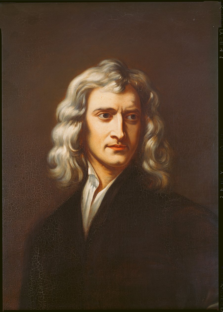 Sir Isaac Newton 1642-1723 olej na płótnie detal z 159042 autorstwa Godfrey Kneller