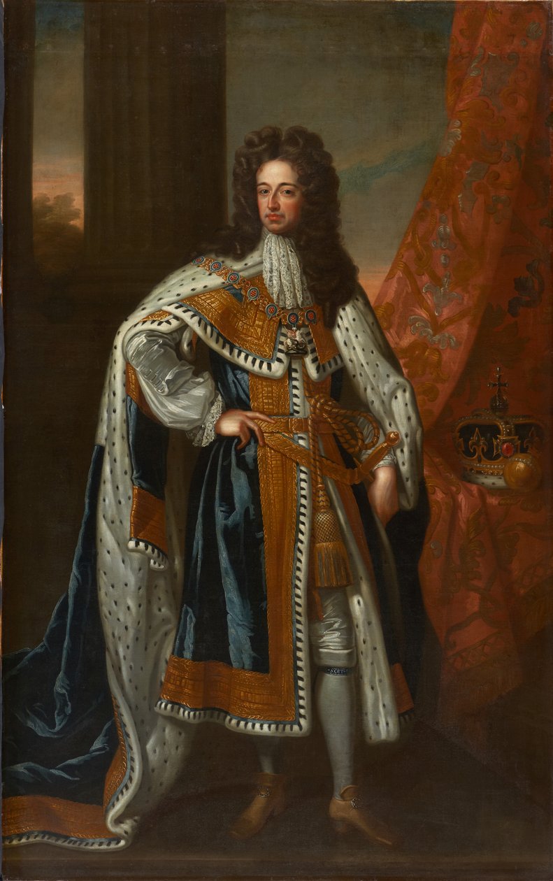 Portret państwowy króla Wilhelma III (olej na płótnie) autorstwa Godfrey (studio of) Kneller