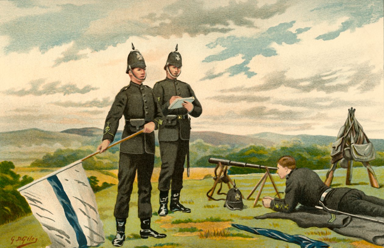 1. karabiny Middlesex Victoria Rifles – ochotnicy, 1890. autorstwa Godfrey Douglas Giles