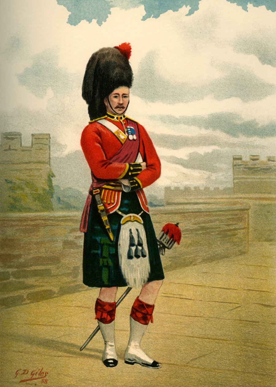 42. - Czarna Watch Royal Highlanders, 1890. autorstwa Godfrey Douglas Giles