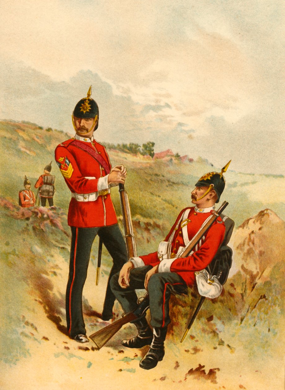 57. - Książę Cambridges Własny Middlesex, 1890. autorstwa Godfrey Douglas Giles