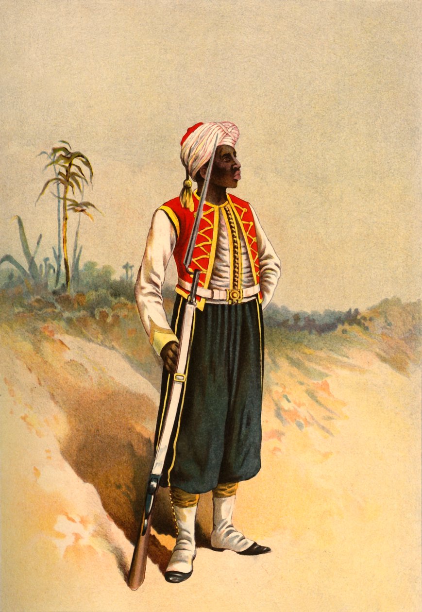 Pułk Indii Zachodnich, 1890. autorstwa Godfrey Douglas Giles