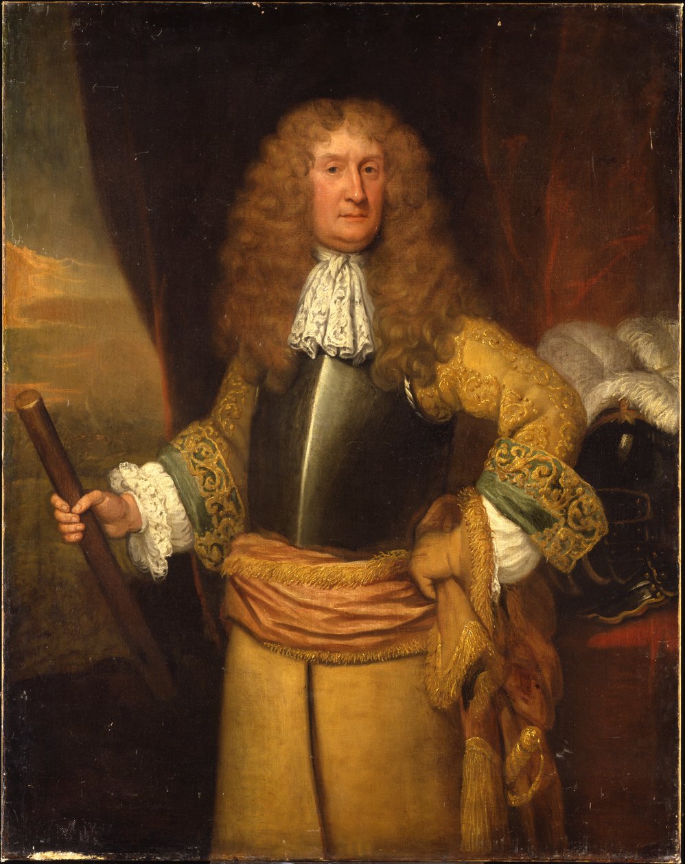 Henryk, 3. Lord Arundell z Wardour, trzymający pałeczkę jako Mistrz Konia, ok. 1680 autorstwa Godfrey Kneller
