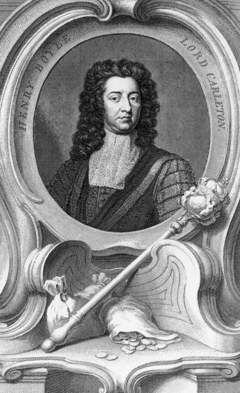 Henry Boyle, Lord Carleton wyryty przez Jacobusa Houbrakena, 1740 autorstwa Godfrey Kneller