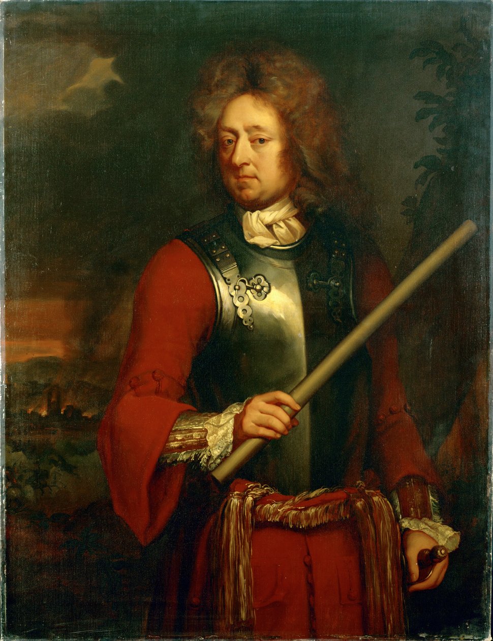 John Churchill, książę Marlborough, dowódca w wojnie o sukcesję hiszpańską, zwycięstwa nad wojskami francuskimi w Blenheim ... autorstwa Godfrey Kneller