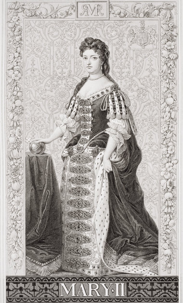Хатан хаан II Мэри (1662-94) "Англи ба Шотландын түүхийн зургууд" II боти autorstwa Godfrey Kneller