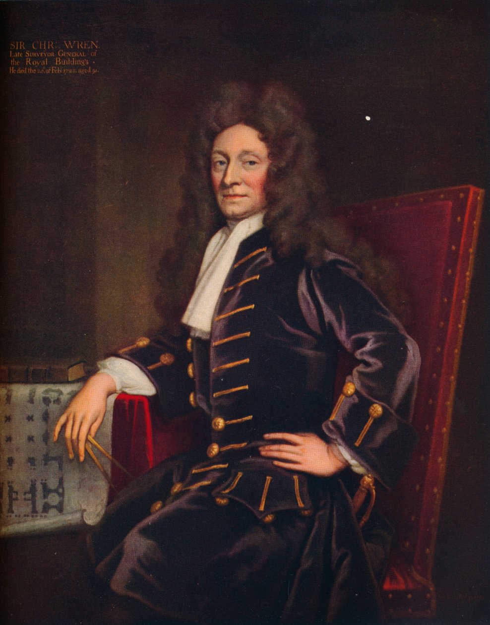 Sir Christopher Wren, 1711 autorstwa Godfrey Kneller
