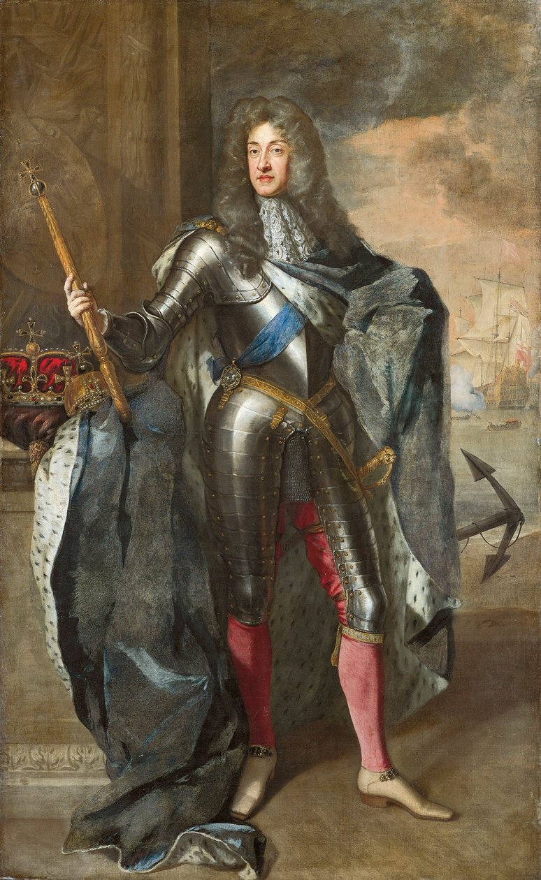 Wielka Brytania, Anglia, Londyn, Portret króla Jerzego I Wielkiej Brytanii (1660-1727) autorstwa Godfrey Kneller
