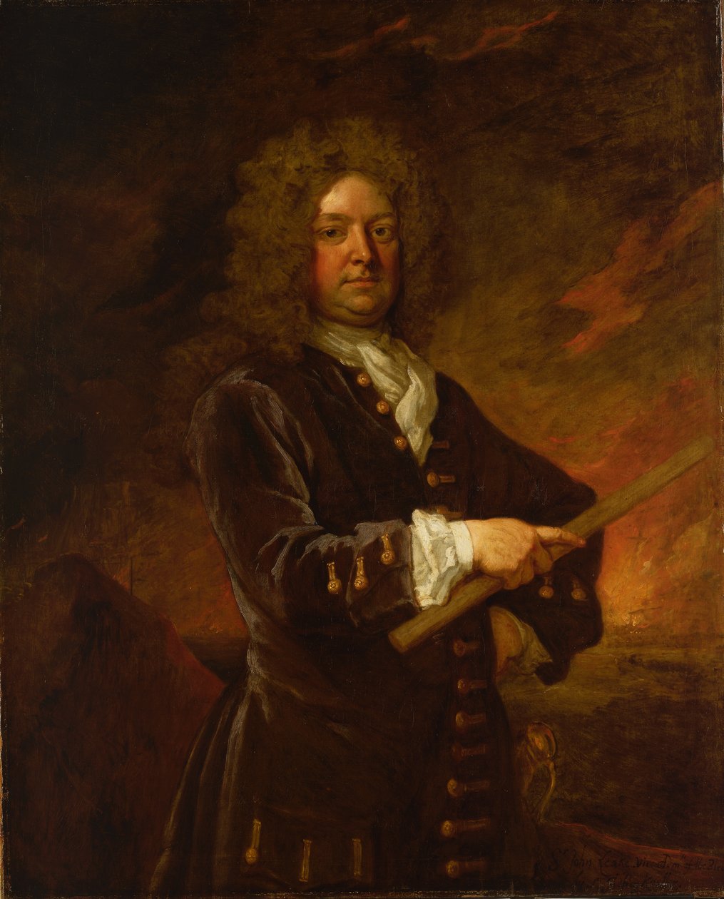 Wiceadmirał Sir John Leake (1656-1720), koniec XVII - początek XVIII wieku (obraz olejny) autorstwa Godfrey Kneller