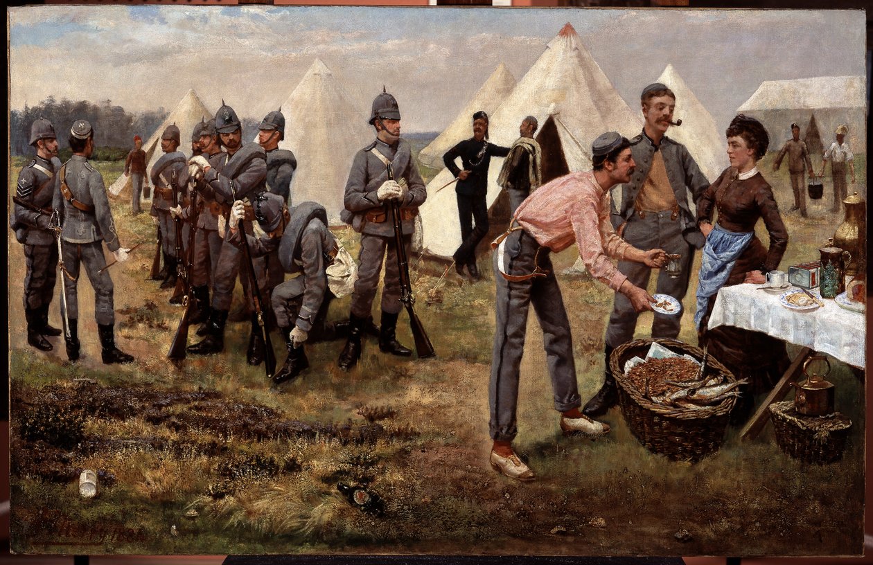 Karabiny artystów w obozie autorstwa Godfrey Pitney Merry