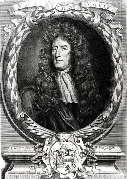 Portret sir Rogera LEstrange (1616-1704) autorstwa Godfrey after Kneller