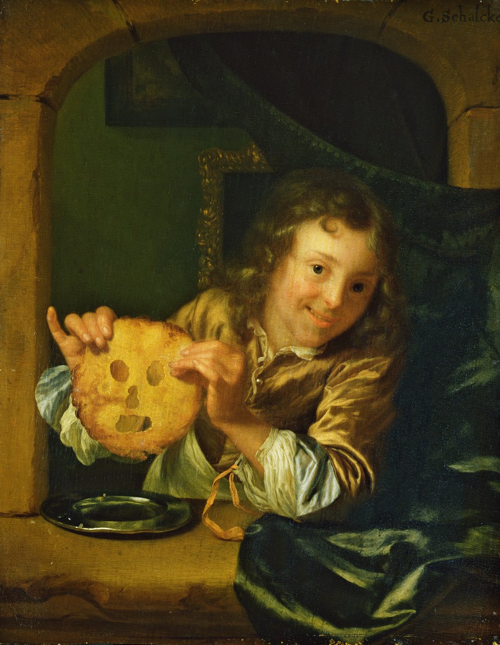 Chłopiec z naleśnikami autorstwa Godfried Schalcken