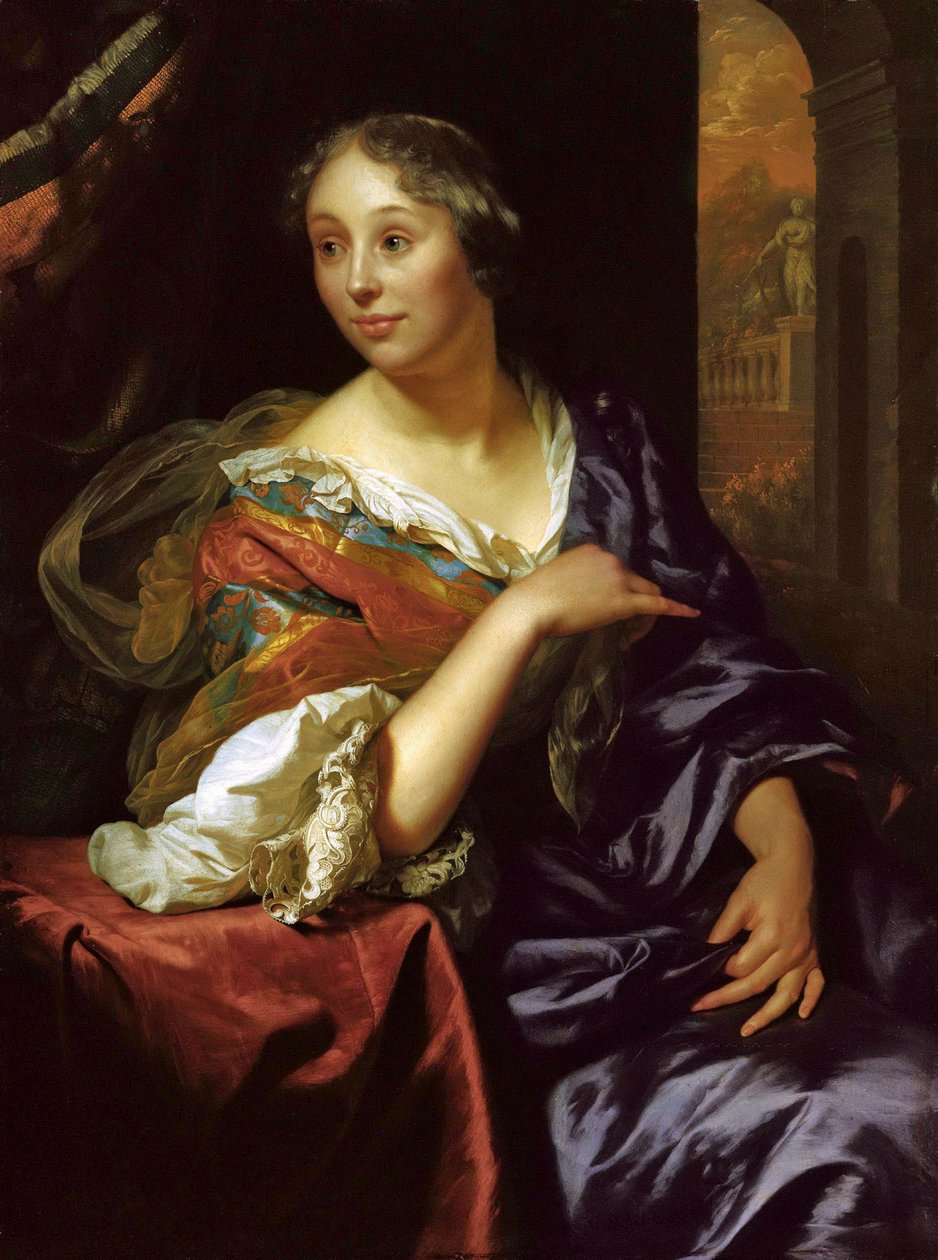 Portret Françoise van Diemen, 1679. autorstwa Godfried Cornelisz Schalcken