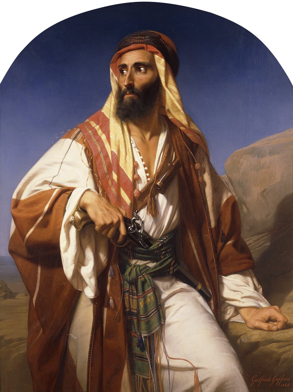 Wódz Beduinów, 1846 autorstwa Godfried Guffens