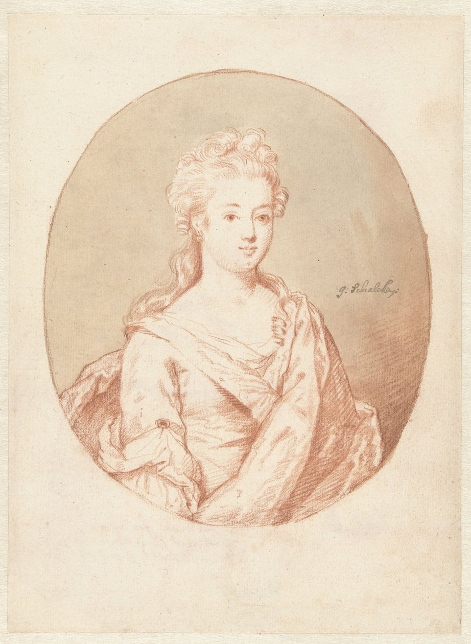 Popiersie młodej kobiety autorstwa Godfried Schalcken
