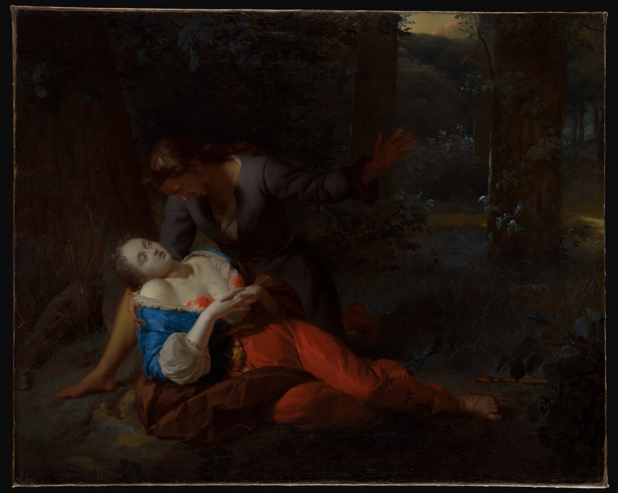 Cephalus i Procris autorstwa Godfried Schalcken