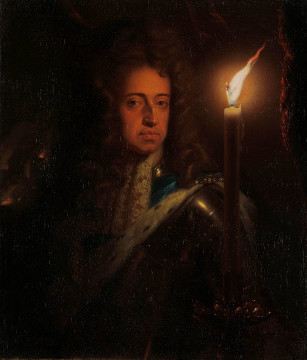 Portret Wilhelma III (1650-1702), księcia Orańskiego, właściciela stada, a od 1689 r. króla Anglii autorstwa Godfried Schalcken