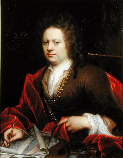 Portret artysty (olej na płótnie) autorstwa Godfried Schalcken