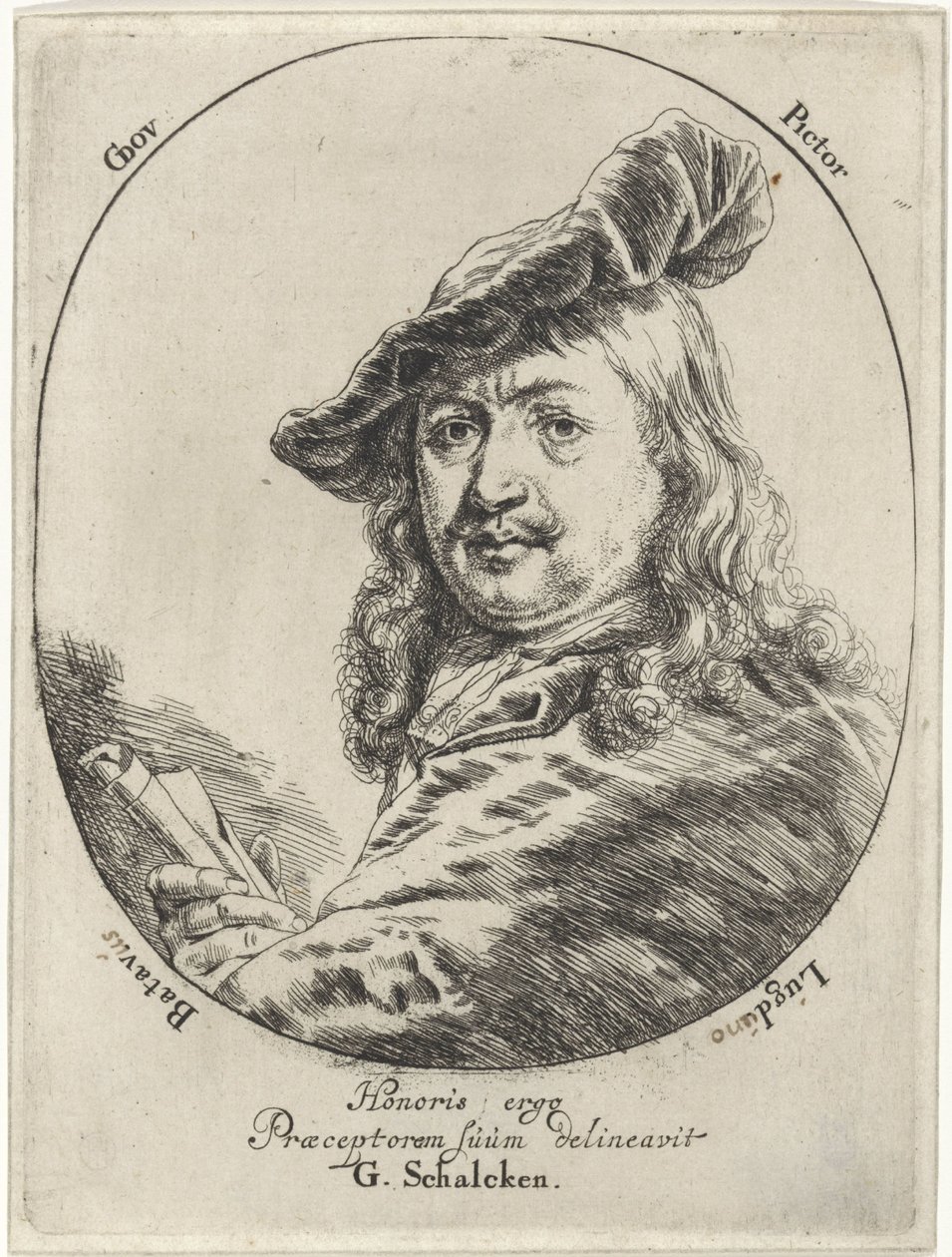 Portret Gerarda Dou autorstwa Godfried Schalcken