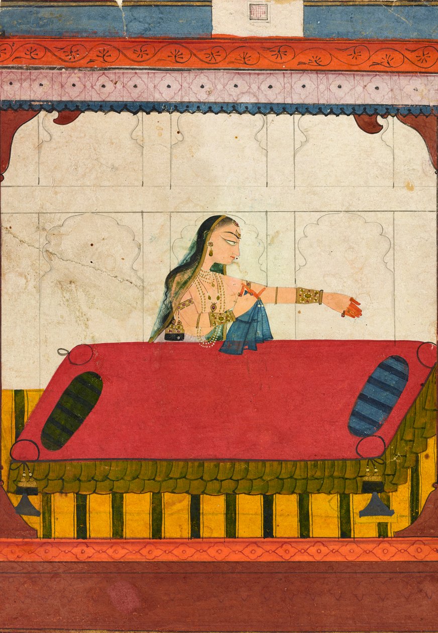 Opuszczony kochanek, fragment z Rasamanjari, ca. 1710-ok. 1715. autorstwa Golu