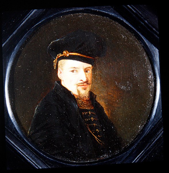 Portret mężczyzny (olej na panelu) autorstwa Gonzales Coques