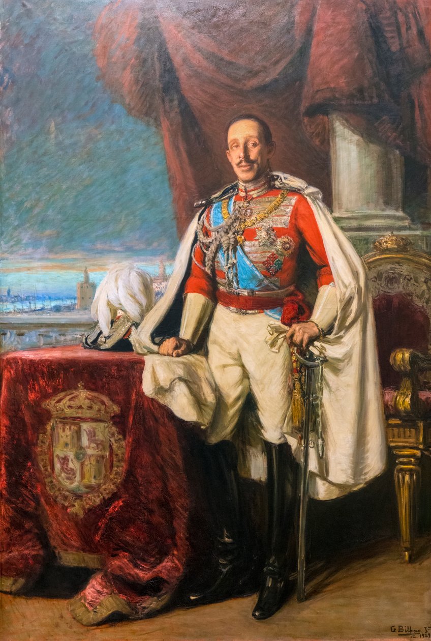 Portret króla Hiszpanii Alfonsa XIII autorstwa Gonzalo Bilbao Martinez