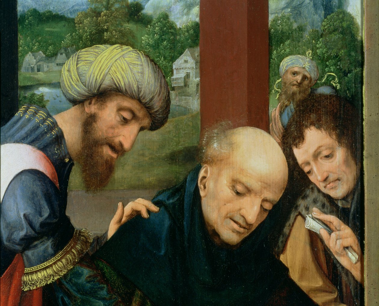 Św. Katarzyna i Filozofowie (szczegół Filozofów), zob. 80755 autorstwa Goossen van der Weyden