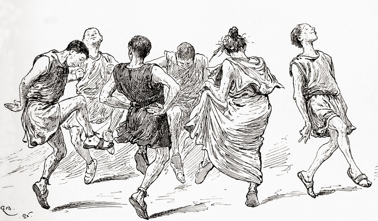 Scena ze sztuki Williama Szekspira Sen nocy letniej, akt V, scena 1, Taniec, z Dzieła Williama Szekspira, wydana w 1896 r. autorstwa Gordon Frederick Browne