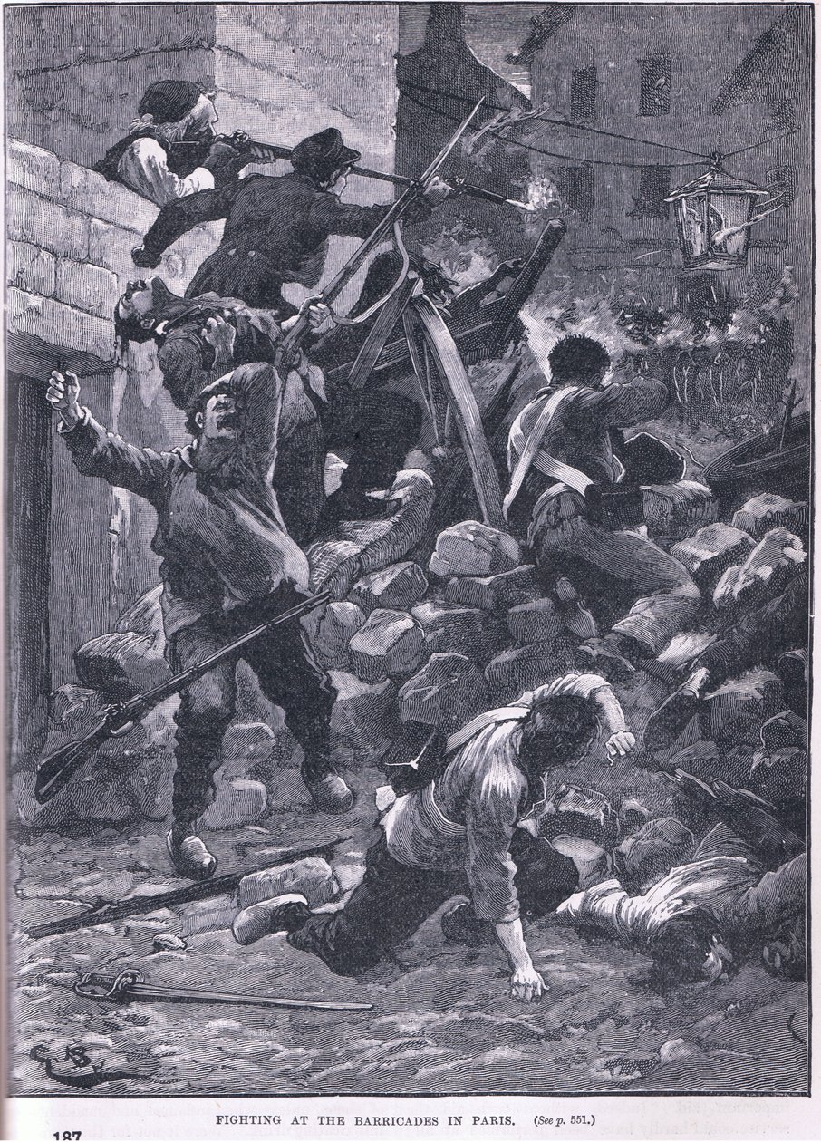 Walka na barykadzie AD 1847 autorstwa Gordon Frederick Browne
