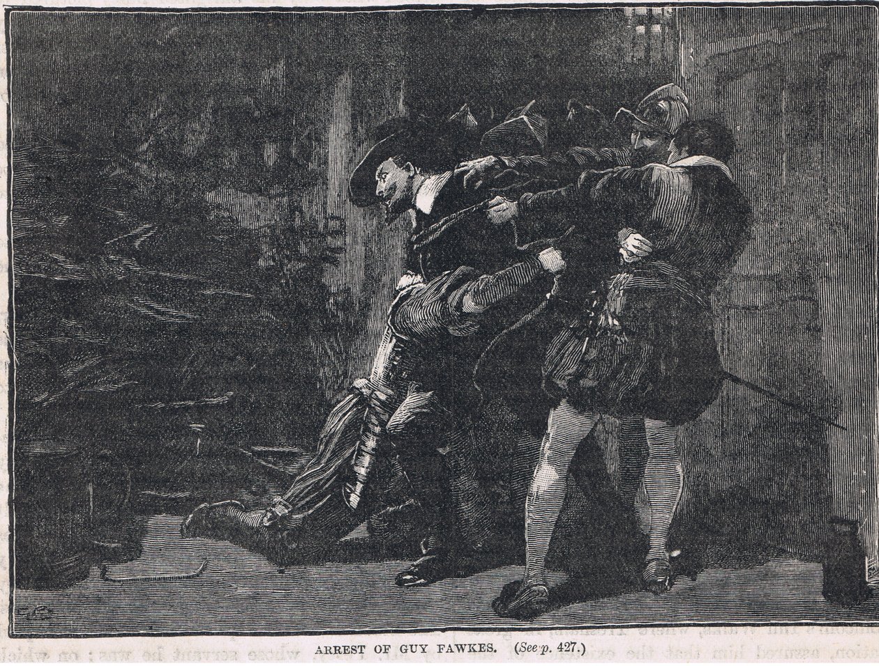 Aresztowanie Guya Fawkesa 1605 autorstwa Gordon Frederick Browne