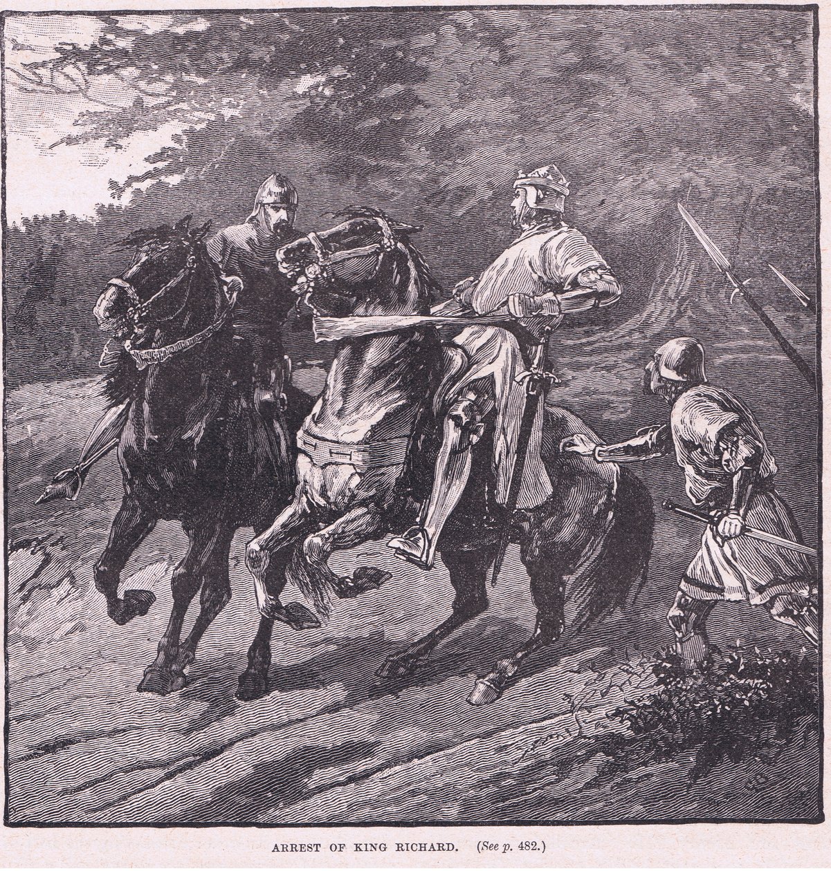 Aresztowanie króla Ryszarda AD 1339 autorstwa Gordon Frederick Browne